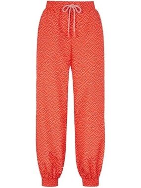 Fendi Coral-Pattern Logo Joggers